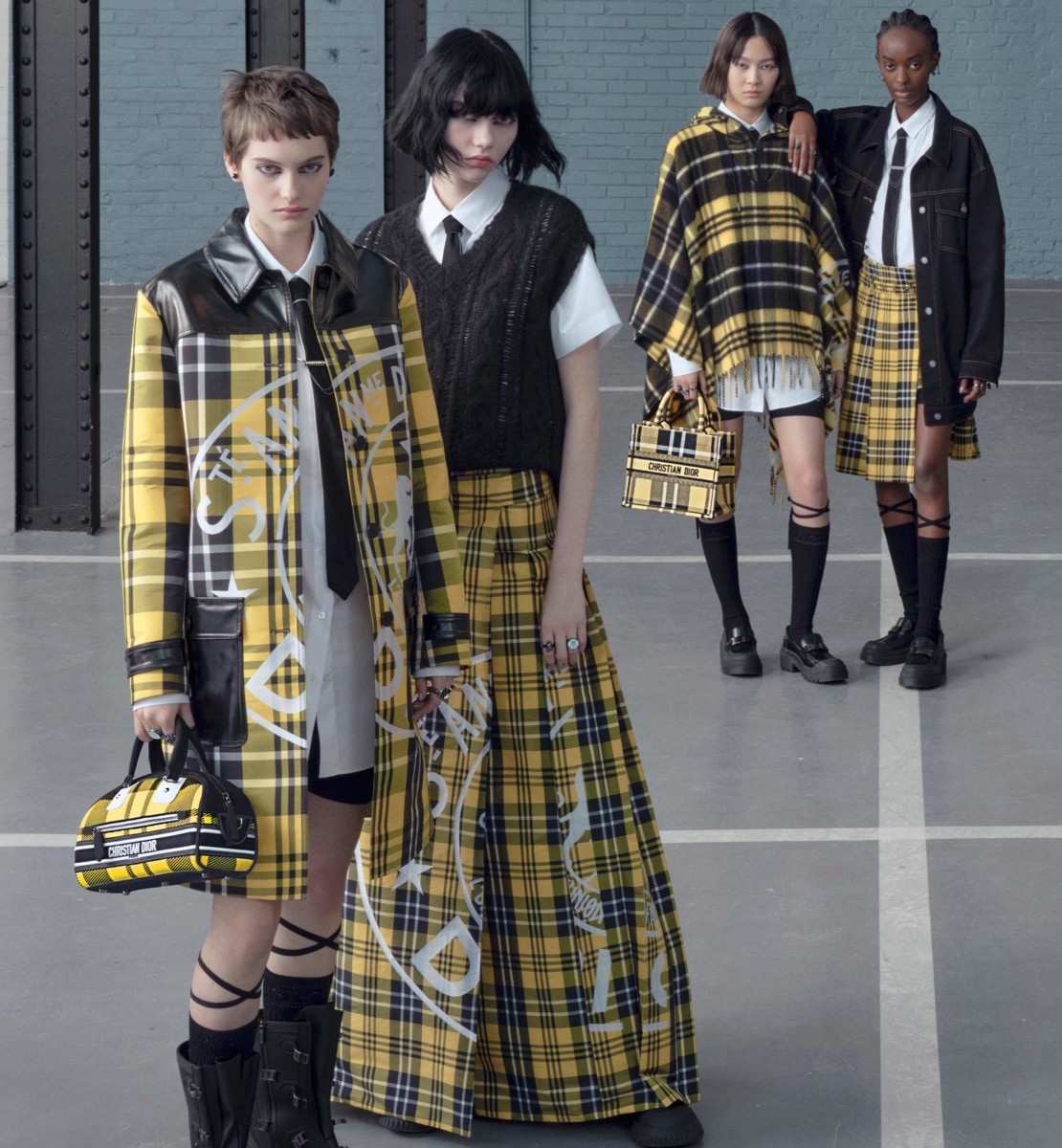 dior yellow plaid